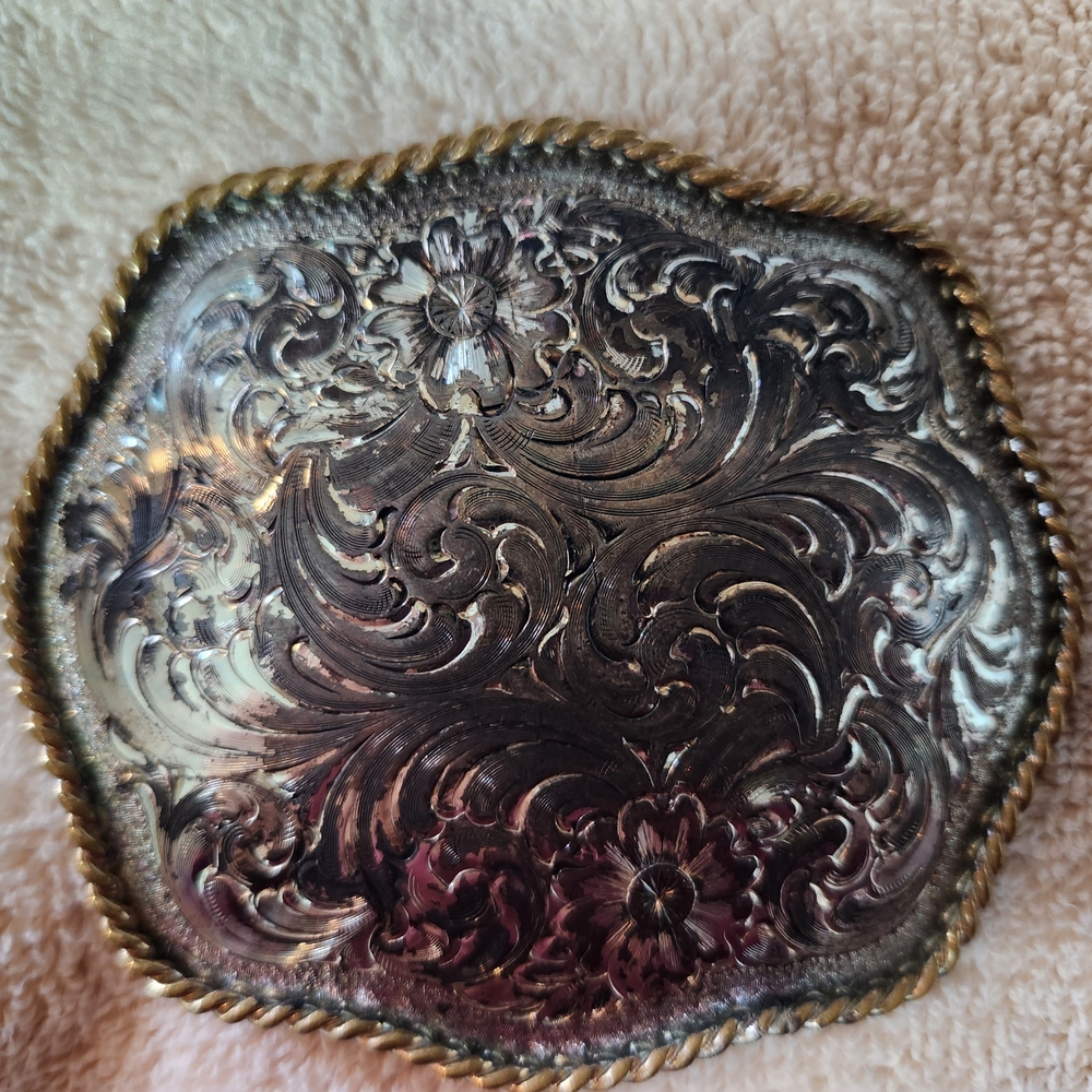 Vintage Montana Silver Belt Buckle